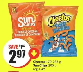 FreshCo Cheetos 170-285g, Sun Chips 205g offer