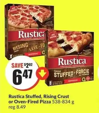 FreshCo Rustica Stuffed, Rising Crust or Oven-Fired Pizza 538-834g offer