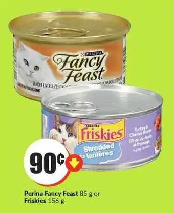 FreshCo Purina Fancy Feast 85g or Friskies 156g offer