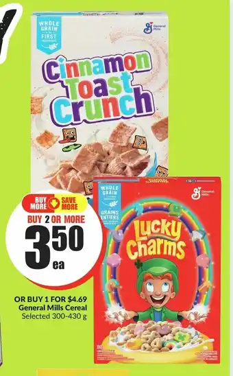FreshCo General Mills Cereal Selected 300-430g offer