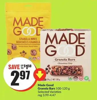 FreshCo Made Good Granola Bars 100-120g Selected Varieties offer