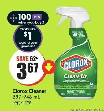 FreshCo Clorox Cleaner 887-946mL offer
