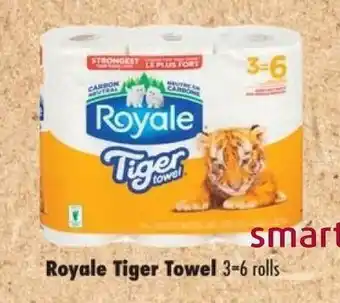 No Frills Royale Tiger Towel 3-6 rolls offer
