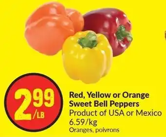 FreshCo Red, Yellow or Orange Sweet Bell Peppers offer