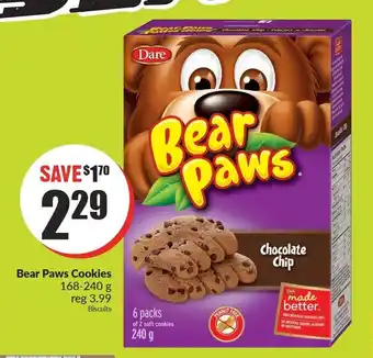 FreshCo Bear Paws Cookies 168-240g offer