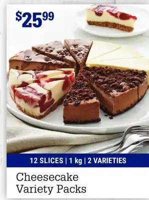 M & M Food Market Cheesecake Variety Packs offer