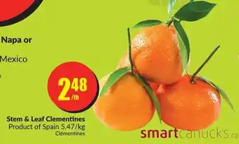FreshCo Stem & Leaf Clementines offer