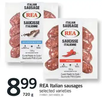 Fortinos REA ITALIAN SAUSAGES offer