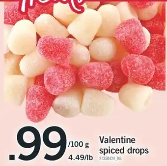 Fortinos Valentine spiced drops offer
