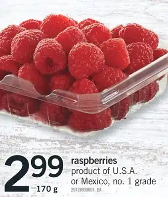 Fortinos raspberries, 170 g offer