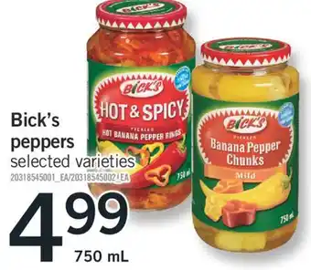 Fortinos BICK'S PEPPERS, 750 ML offer