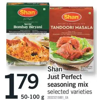 Fortinos SHAN JUST PERFECT SEASONING MIX, 50-100 g offer