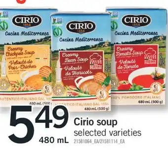 Fortinos CIRIO SOUP, 480 mL offer