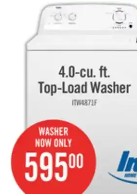 The Brick Inglis 4.0 Cu. Ft. Top-Load Washer ITW4871FW offer