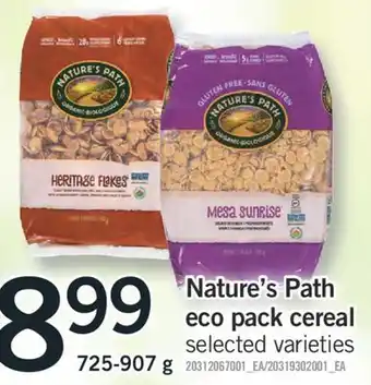 Fortinos NATURE'S PATH ECO PACK CEREAL, 725-907 g offer