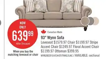 The Brick Wynn Chenille Sofa - Taupe offer