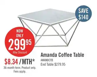 The Brick Amanda Coffee Table offer