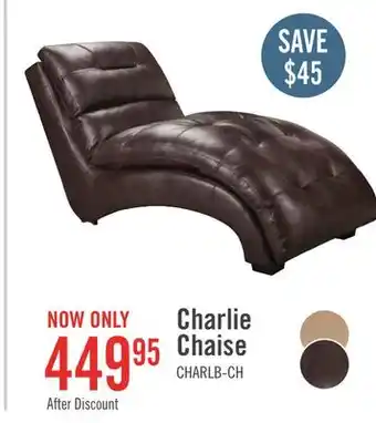 The Brick Charlie Faux Leather Curved Chaise - Brown offer