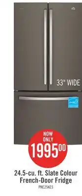 The Brick Profile 24.5 Cu. Ft. French-Door Refrigerator with Space-saving Icemaker PNE25NMLKES offer