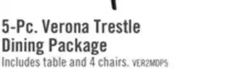 The Brick Verona 5-Piece Dining Package with Trestle Dining Table offer