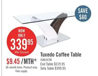 The Brick Tuxedo Coffee Table offer