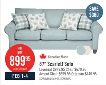 The Brick Scarlett Chenille Sofa - Marine offer