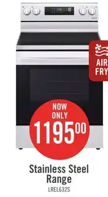 The Brick LG 6.3 Cu. Ft. Smart Convection Electric Range with Air Fry - LREL6323S offer
