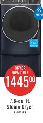 The Brick GE 7.8 Cu. Ft. Front Load Electric Dryer with Wi-Fi Washer Link and Sanitize offer