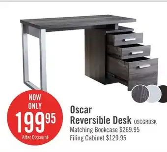 The Brick Oscar Reversible Desk - Distressed Grey offer