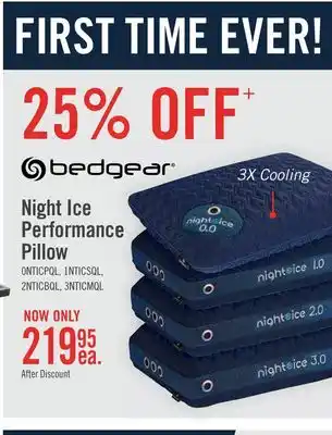 The Brick BEDGEAR Night Ice 0.0 Performance Pillow - Stomach Sleeper offer