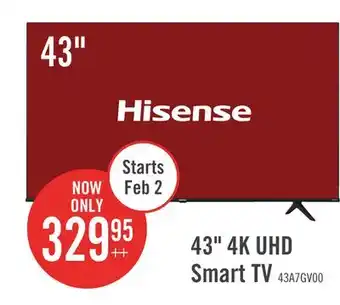 The Brick Hisense 43 A7GV Series 4K UHD VIDAA Smart TV - 43A7GV offer