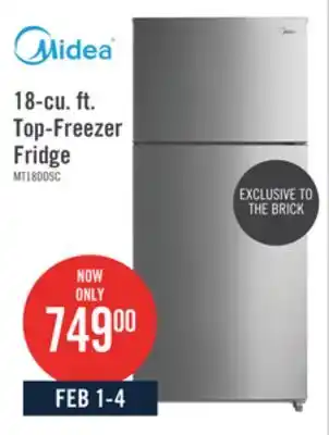 The Brick Midea 18 Cu. Ft. Top-Freezer Refrigerator - MT18DDSCR1RCM offer