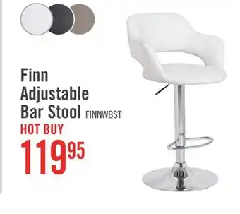 The Brick Finn Adjustable Bar Stool - White offer
