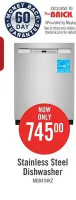 The Brick Maytag Front-Control Dishwasher with Dual Power Filtration - MDB4949SKZ offer