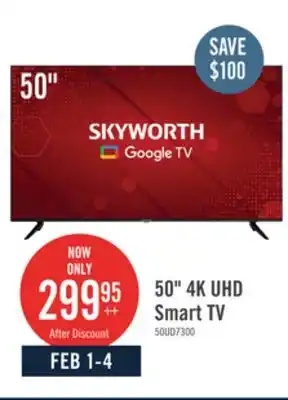 The Brick Skyworth 50 4K UHD Smart Google TV offer