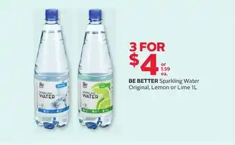 Rexall BE BETTER Sparkling Water Original, Lemon or Lime offer