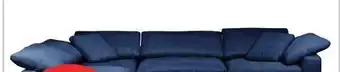 The Brick Eclipse 4-Piece Linen-Look Fabric Modular Sectional - Navy offer