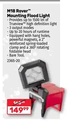 Bumper to Bumper Milwaukee M18 Rover Mounting Flood Light offer