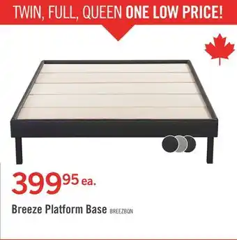 The Brick Breeze Queen Platform Base - Dark Grey offer