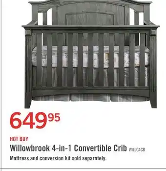 The Brick Willowbrook 4-in-1 Convertible Crib offer