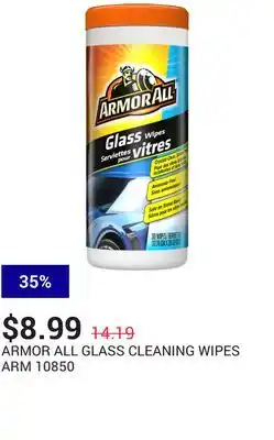 NAPA Auto Parts GLASS CLEANING WIPES offer