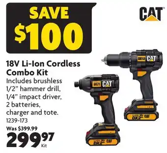 Home Hardware 18V Li-Ion Cordless Combo Kit offer