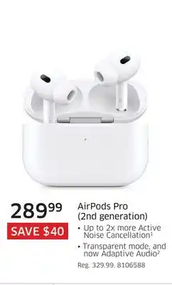 The Source APPLE AirPods Pro (2nd generation) offer