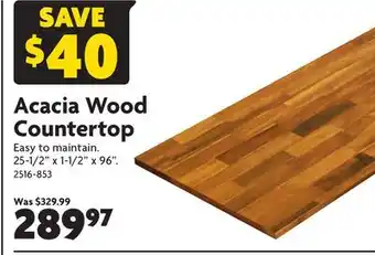Home Hardware Acacia Wood Countertop offer