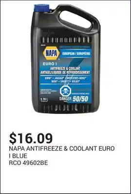 NAPA Auto Parts ANTIFREEZE & COOLANT EURO I BLUE offer