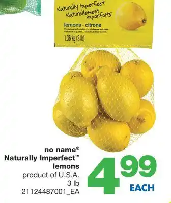 Wholesale Club NO NAME NATURALLY IMPERFECT LEMONS, 3 LB offer