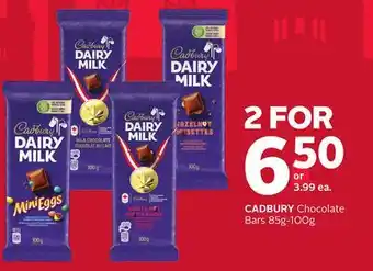 Rexall CADBURY Chocolate Bars offer