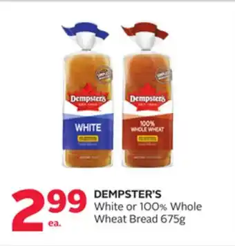 Rexall DEMPSTER'S White or 100% Whole Wheat Bread offer