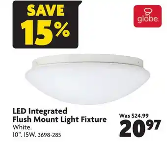 Home Hardware LED Integrated Flush Mount Light Fixture offer