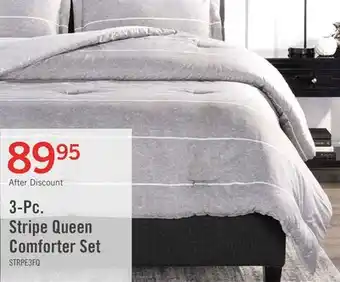 The Brick Stripes 3-Piece Full/Queen Comforter Set offer